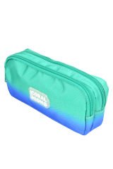 CH 23665 Mavi - Yeşil Geçişli - 3' Lü Okul Çantası Seti - Sırt Ve Beslenme Çantası + Kalemlik