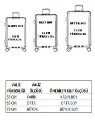 (My#01 Çiçek Desen) VALİZ İÇİN KILIF