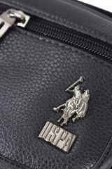 Plevr 8417-S  Us Polo Assn Siyah Suni Deri Omuz Askılı, Kulplu Portföy Çantası