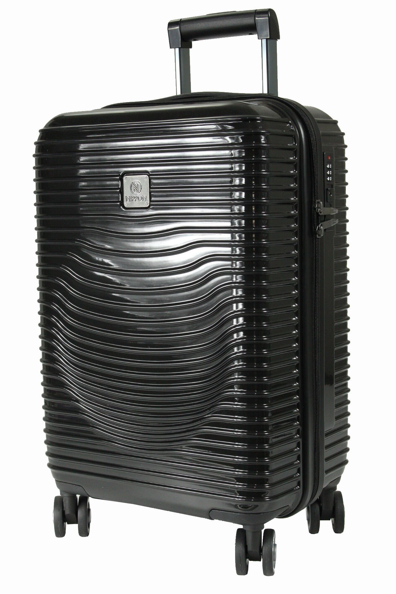 Nippon 1818 Horizon PC - Büyük + Orta + Kabin Boy Valiz / Bavul Seti - Siyah