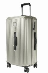 Francesco Ferellino 10706 ABS SANDIK - Büyük + Orta Boy Valiz / Bavul Seti - Krom