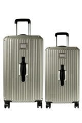 Francesco Ferellino 10706 ABS SANDIK - Büyük + Orta Boy Valiz / Bavul Seti - Krom