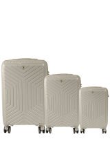 Metropolitan SDR 103 PP Valiz Seti - Büyük + Orta + Kabin Boy - Kemik