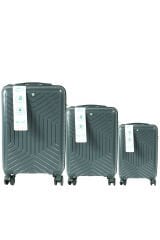 Metropolitan SDR 103 PP Valiz Seti - Büyük + Orta + Kabin Boy - Petrol Yeşili