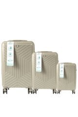 Metropolitan SDR 103 PP Valiz Seti - Büyük + Orta + Kabin Boy - Duman