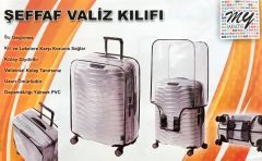 (My Şeffaf) VALİZ İÇİN KILIF Seti - Kabin+ Orta + Büyük