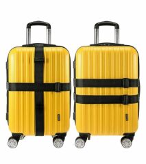 Metr'o Polo Valiz Bavul Çanta Emniyet Kemeri-Turuncu, Kilitli, 4 Adet