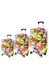 (My#105 OMG) VALİZLER İÇİN KILIF SETİ (KABİN ORTA VE BÜYÜK)