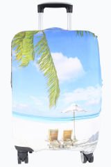 (My#94 Şezlong Palmiye) VALİZ İÇİN KILIF