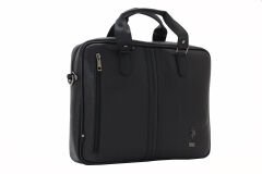 6753 Us Polo Assn Suni Deri, Omuz Askılı, Kulplu Evrak Çantası