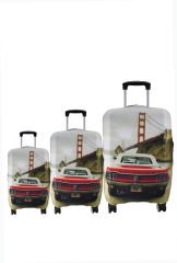 (My#103 Araba) VALİZLER İÇİN KILIF SETİ (KABİN ORTA VE BÜYÜK)