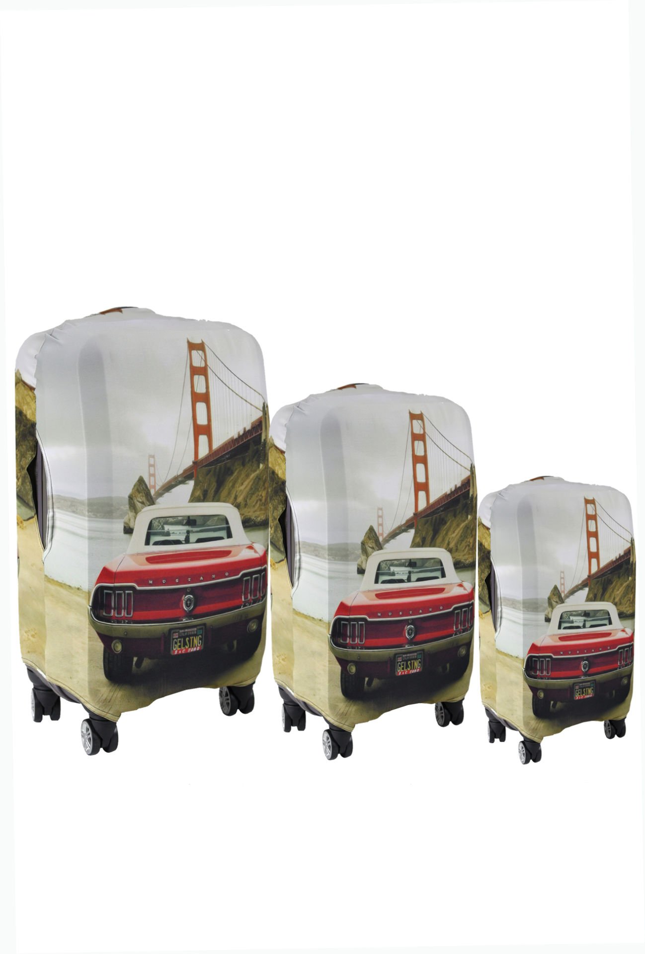 (My#103 Araba) VALİZLER İÇİN KILIF SETİ (KABİN ORTA VE BÜYÜK)