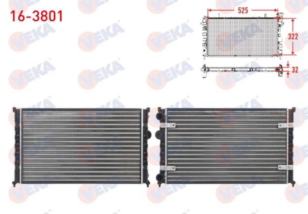 SEAT CORDOBA (6K2) 1.4 - 1.6 M-T 1999-2002/ IBIZA (6K1) 1.4 - 1.6i M-T 1999-2002 / VW POLO CLASSIC (6KV2) 1.4 - 1.6 M-T 1995-2001 SU RADYATORU MEKANIK