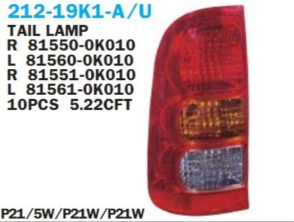 TOYOTA	HILUX (N1, N2) STOP LAMBASI SAĞ 09-11 Dizel