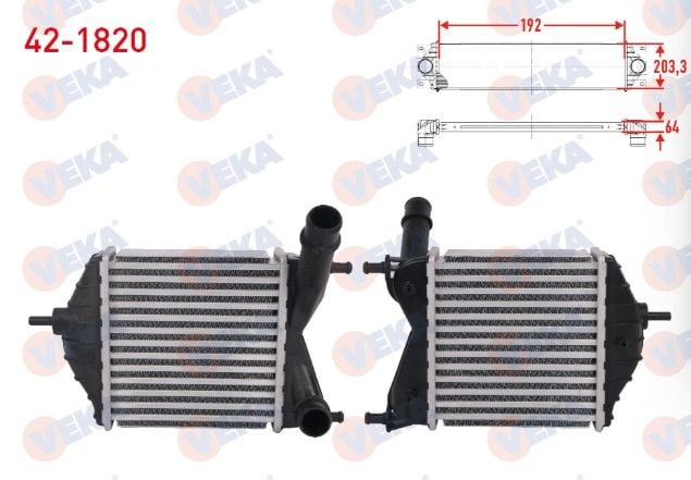 FIAT IDEA 1.3 D MULTIJET 70 hp 2004- TURBO RADYATORU (INTERCOOLER)