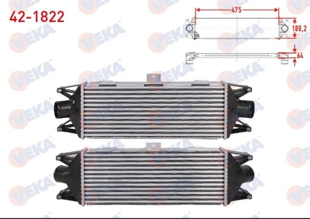 IVECO DAILY III MINIBUS/OTOBUS 35 S 12, 35 C 12, 40 C 12 116 hp 2003-2006 TURBO RADYATORU (INTERCOOLER)