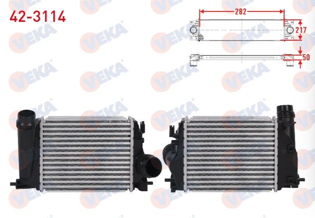 NISSAN QASHQAI II SUV 1.2 DIG-T 115 hp 2013- TURBO RADYATORU (INTERCOOLER)