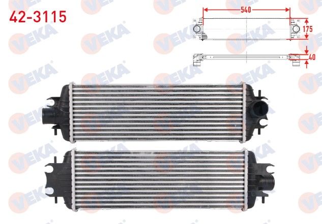 RENAULT TRAFIC II PANELVAN/VAN 2.5 DCI 135 135 hp 2003-TURBO RADYATORU (INTERCOOLER)