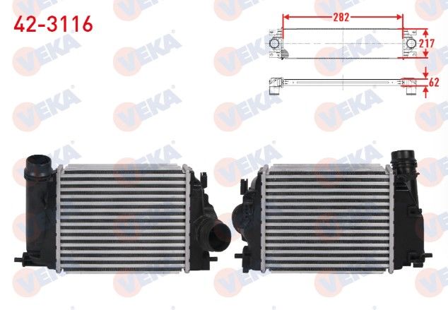 RENAULT KADJAR 1.6 TCE 165 163 hp 2016- TURBO RADYATORU (INTERCOOLER)