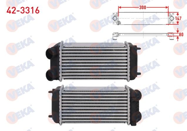 PEUGEOT 206 CC 1.6 HDI 110 109 hp 2005-2007 TURBO RADYATORU (INTERCOOLER)