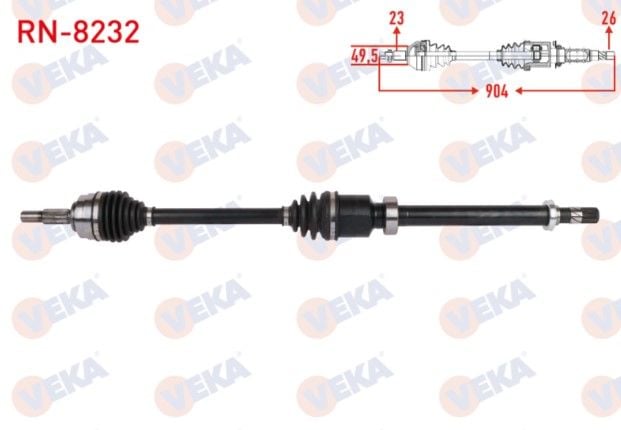 RENAULT CLIO V 1.0 TCE M-T 2020- KOMPLE AKS SAG ON UZUNLUK