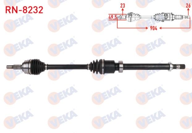 RENAULT CLIO V 1.0 TCE M-T 2020- KOMPLE AKS SAG ON UZUNLUK