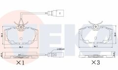 VOLKSWAGEN TRANSPORTER IV (70XB,70XC,7DB,7DW) 2.4 D 1990-2003 / TRANSPORTER IV 2.5 TDI 1990-2003 / TRANSPORTER IV 1.9 D 1990-2003 / TRANSPORTER IV 2.5 D 1990-2003 FREN BALATA ARKA FISLI