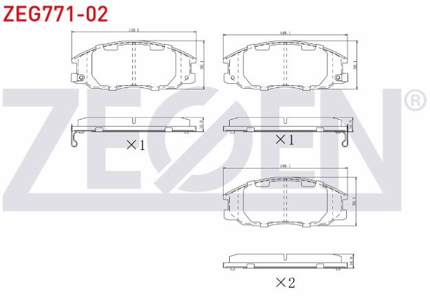 Hyundai Starex 2.4i 1997-2007/Starex 2.5 CRDI 1997-2007/Santa Fe (SM) 2.0 CRDI 2001-2006/Trajet 2.0 CRDI 2001-2006/Ssangyong Actyon I 2.0 XDI 4WD 2005-2012 Fren Balata Ön İkazlı