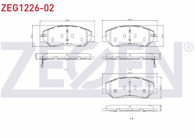 Kia Sorento II 2.0 2.2 2009-2015/Hyundai Santa Fe II 2.0 2.2 CRDI 2006-2012/Santa Fe III 2.0 2012-/Genesis 2008-2014/Ssangyong Musso Grand 2.2 2018-/Korando 2.0 2010- Fren Balata Ön İkazlı