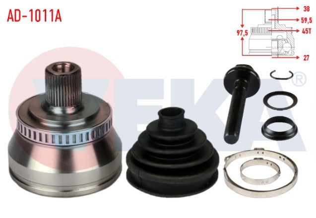 VOLKSWAGEN PASSAT (3B3) 1.9 TDI ABSLI 45 DIS 38X27X59,5 UZUNLUK 97,5mm 2000-2005