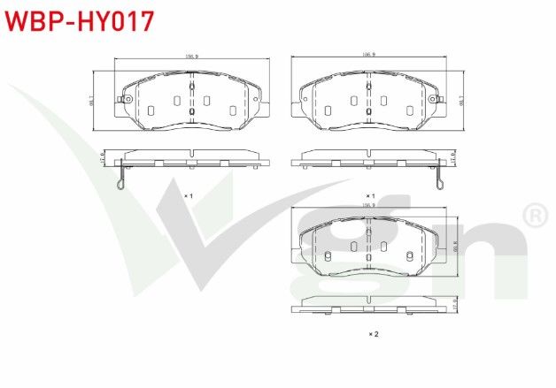 Santa Fe 2.2 CRDI 2006-2012/Santa Fe 2.7i V6 2006-2012/Kia Sorento II 2.2 CRDI 2009-2015/Sorento II 2.0 CRDI 2009-2015/Korando 2.0 e-XDI 2010-/Actyon II 2.0 XDI 2011- Fren Balata Ön İkazlı