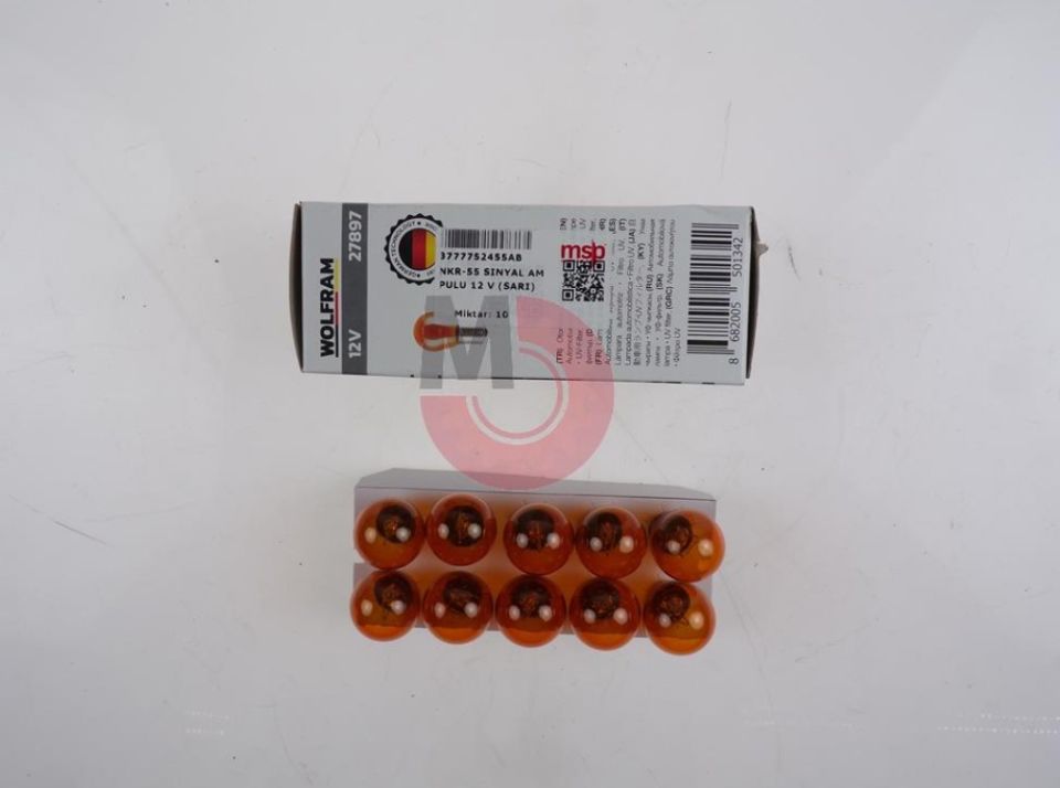NKR55 Sinyal Ampulü 12 V (Sarı)