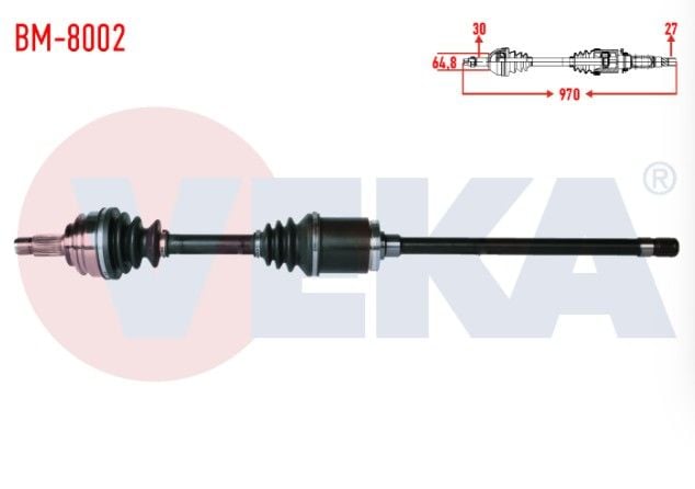 BMW X5 (E53) 3.0 D UZUNLUK 970mm 2000-2007 KOMPLE AKS SAG ON