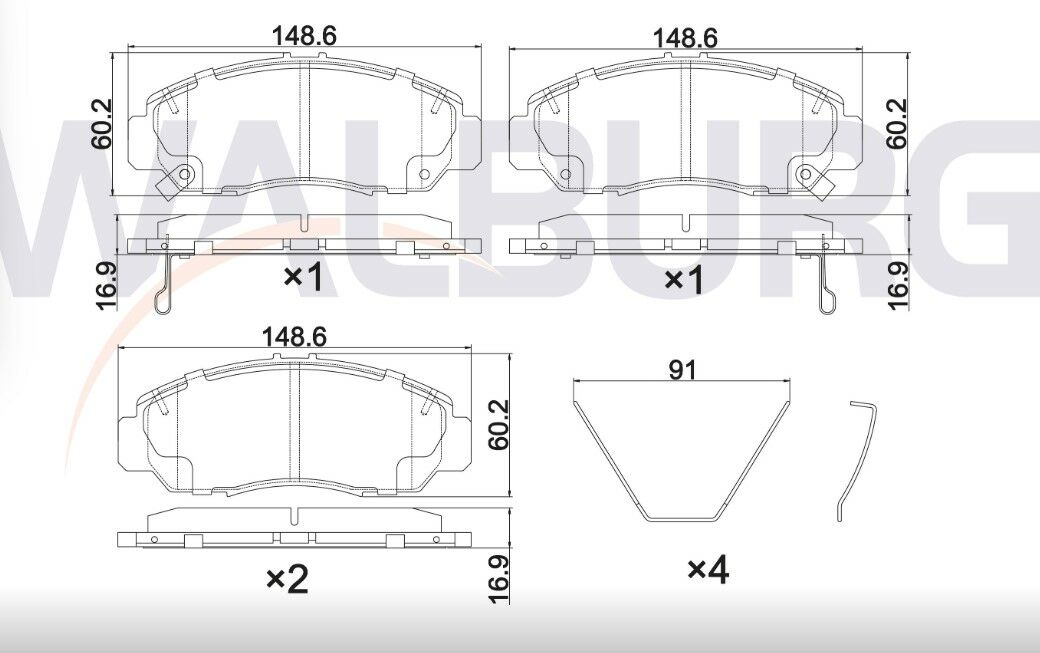 HONDA CIVIC VIII 1.6 -1.8 2005-2012 / CIVIC IX 1.4i - 1.6i - 1.8i 2012-2016 FREN BALATA ON IKAZLI TELLI