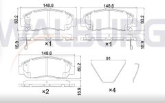 HONDA CIVIC VIII 1.6 -1.8 2005-2012 / CIVIC IX 1.4i - 1.6i - 1.8i 2012-2016 FREN BALATA ON IKAZLI TELLI