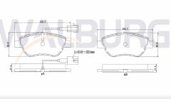 FIAT LINEA 1.3 MJT 2007-/ALBEA 1.2i 2003-2007/ALBEA 1.3 MJT 2007-/DOBLO 1.3 MJT 2001-2010/FIORINO 1.3 MJT 2007-/G.PUNTO 1.3 MJT 2005-2012/BIPPER 1.4 HDI 2008-/NEMO 1.4 HDI 2007- FREN BALATA ON FISLI