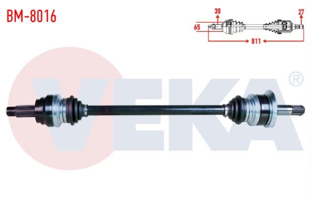 BMW 5 SERISI (F10) 520 i A-T UZUNLUK 811mm 2010- KOMPLE AKS SAG ARKA