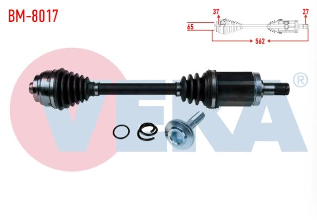 BMW 5 SERISI (F10) 525 D X-DRIVE A-T UZUNLUK 562 mm 2010- KOMPLE AKS SOL ON