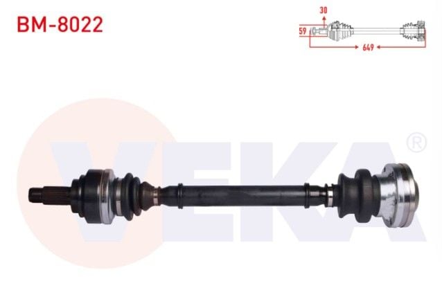 BMW 5 SERISI (E60) 530 D UZUNLUK 649 mm 2003-2010 KOMPLE AKS SOL-SAG ARKA
