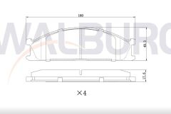 NISSAN PICK UP NP300 SKYSTAR 2.5 DCI 2008-/ TERRANO I (WD21) 2.7 TD 1986-1996/ PICK UP (D21) 2.5 D 1985-1998/ PICK UP (D22) 2.5 D 1998- FREN BALATA ON 17mm