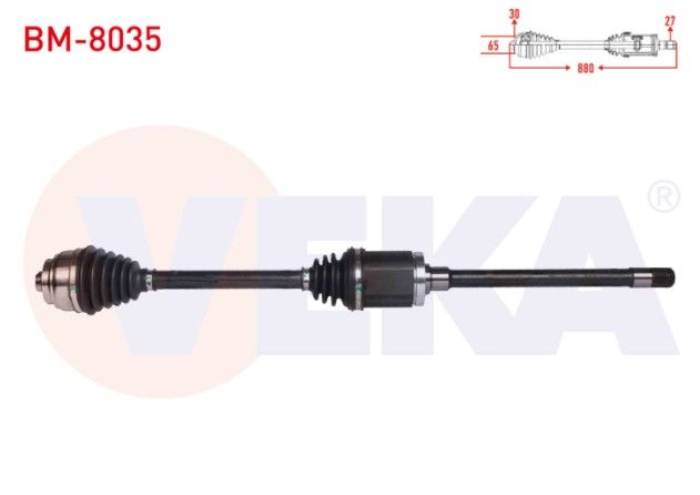 BMW X3 (F25) 2.0 D XDRIVE A-T/M-T UZUNLUK 880 mm 2010- KOMPLE AKS SAG ON