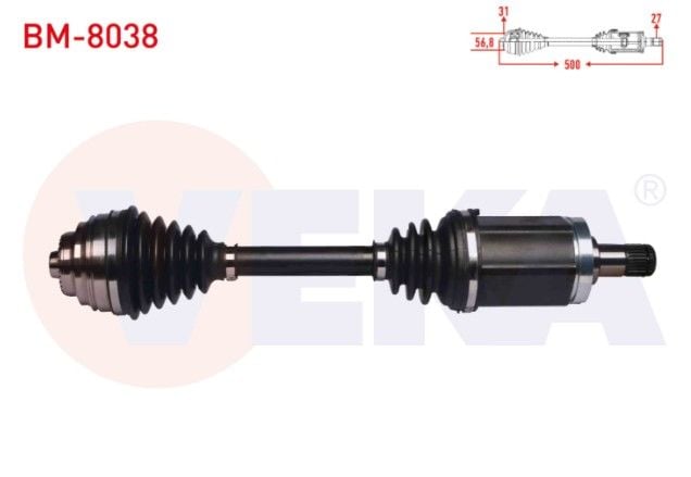 BMW X1 (E84) 2.0 D XDRIVE A-T/M-T UZUNLUK 500 mm 2011- KOMPLE AKS SOL ON