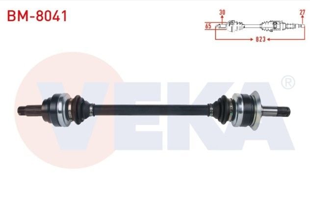 BMW 520 D / 520 i / 525 D / 528 i (F10) 2010- / SOL ARKA BMW 525 D xDRIVE 2010- KOMPLE AKS SAG ARKA UZUNLUK 817mm