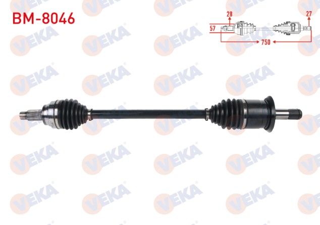 BMW 1 SERISI (F20,F21) 116 i - 118 i - 120 i 2010-/ 3 SERISI (F30) 316 i - 318 i - 320 i - 320i xDrive 2011-/ 4 SERISI (F32) 418 i 2013- KOMPLE AKS SOL ARKA UZUNLUK 750 mm