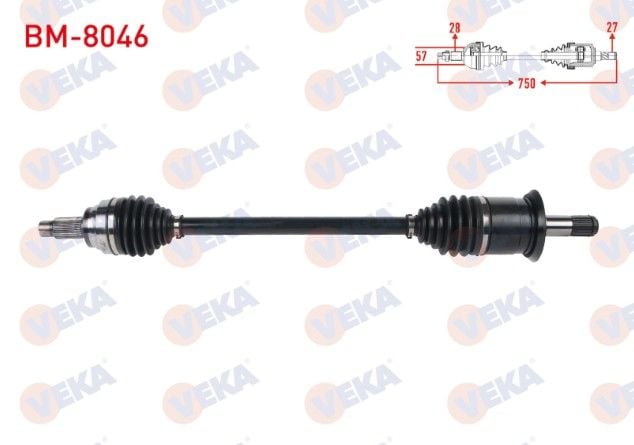 BMW 1 SERISI (F20,F21) 116 i - 118 i - 120 i 2010-/ 3 SERISI (F30) 316 i - 318 i - 320 i - 320i xDrive 2011-/ 4 SERISI (F32) 418 i 2013- KOMPLE AKS SOL ARKA UZUNLUK 750 mm