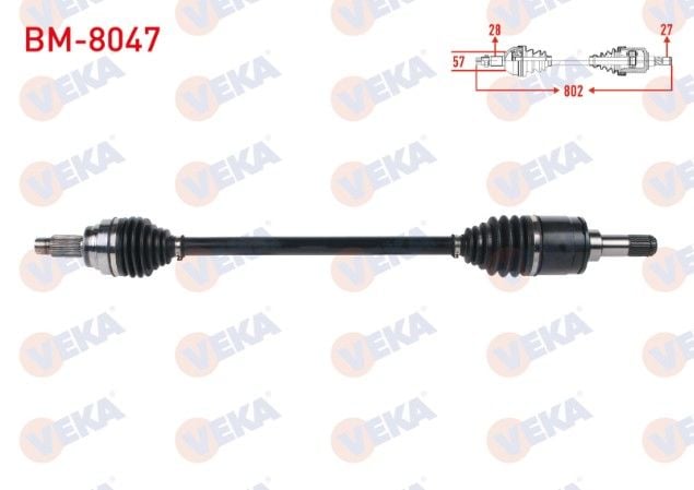 BMW 1 SERISI (F20,F21) 116 i - 118 i - 120 i 2010-/ 3 SERISI (F30) 316 i - 318 i - 320 i - 320i xDrive 2011-/ 4 SERISI (F32) 418 i 2013- KOMPLE AKS SAG ARKA UZUNLUK 802mm