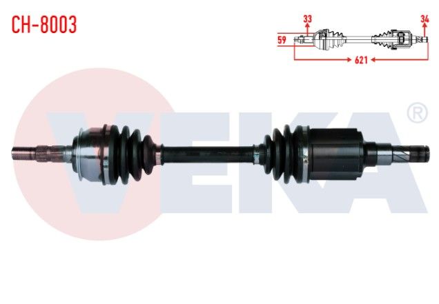 CHEVROLET CRUZE (J300) 1.6 M-T UZUNLUK 621mm 2009-2014 KOMPLE AKS SOL ON