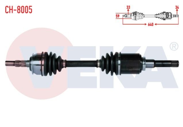 CHEVROLET CRUZE (J300) 1.6 A-T UZUNLUK 640mm 2009-2014 KOMPLE AKS SOL ON