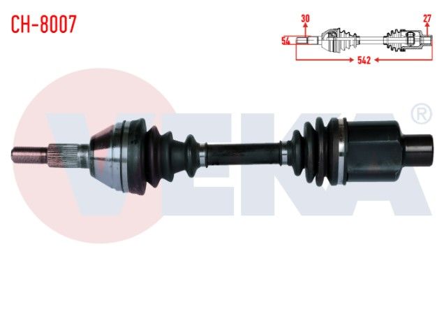 CHEVROLET CAPTIVA (C100) 2.0 D A-T 4X4 UZUNLUK 542mm 2006-2012 KOMPLE AKS SAG ON