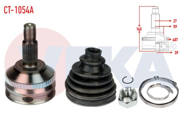 FIAT SCUDO (220P) 1.9 TD ABSLI 48 DIS 27X39X59 UZUNLUK 145 mm 1996-2006 AKS KAFASI SOL-SAG ON DIS